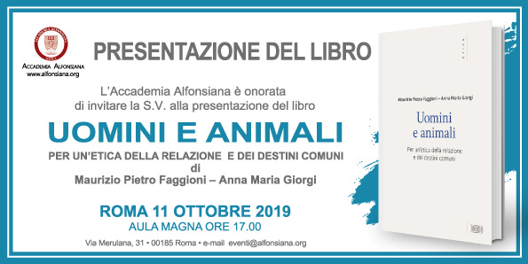 Presentazione del libro “Uomini e Animali” di M.P. Faggioni e A.M. Giorgi