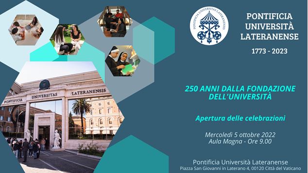 Pontificia Università Lateranense – Apertura celebrazioni 250 anni dalla fondazione dell’Università Lateranense