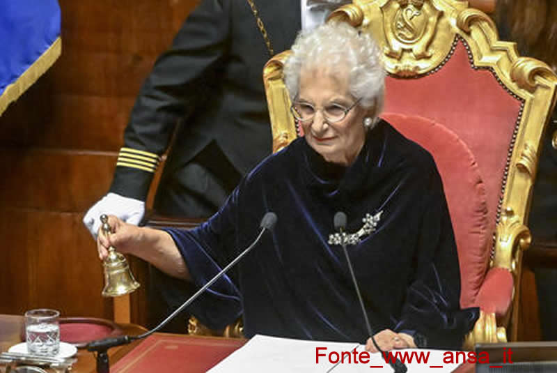 La Senadora italiana Liliana Segre….